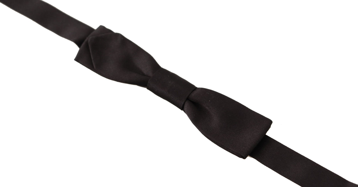 Dolce & Gabbana Black Silk Elegant Bow Tie