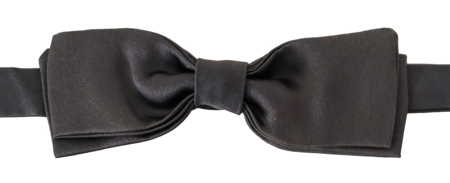 Dolce & Gabbana Elegant Black Silk Bow Tie