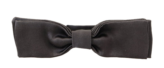 Dolce & Gabbana Elegant Black Silk Bow Tie