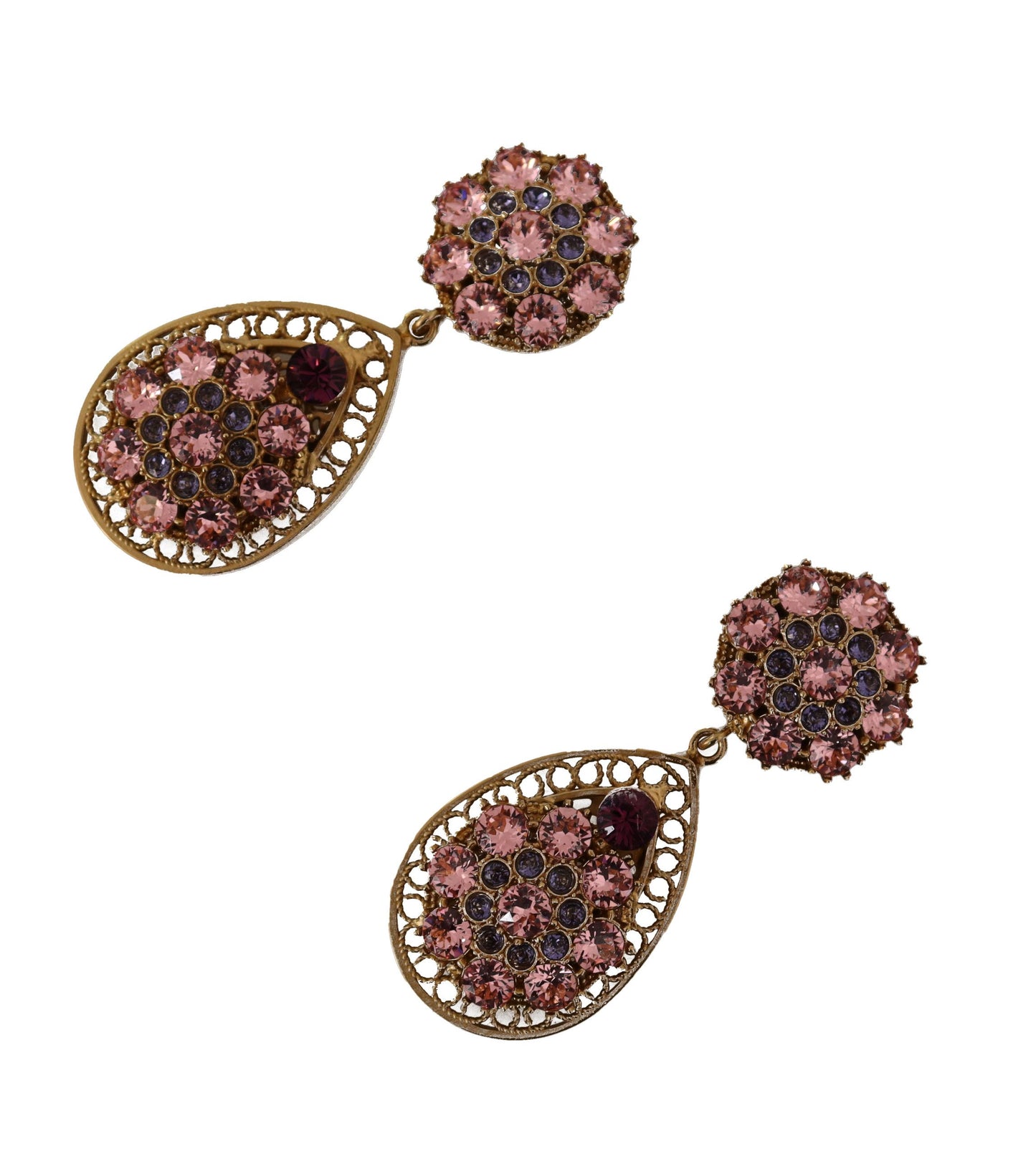 Dolce & Gabbana Baroque Sicilian Dangle Clip-on Earrings