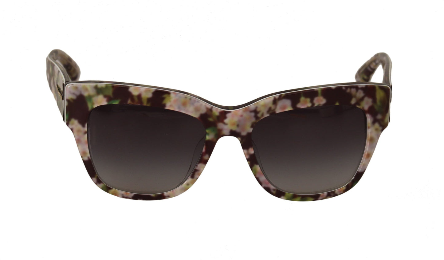 Dolce & Gabbana Elegant Floral Pattern Pink Sunglasses