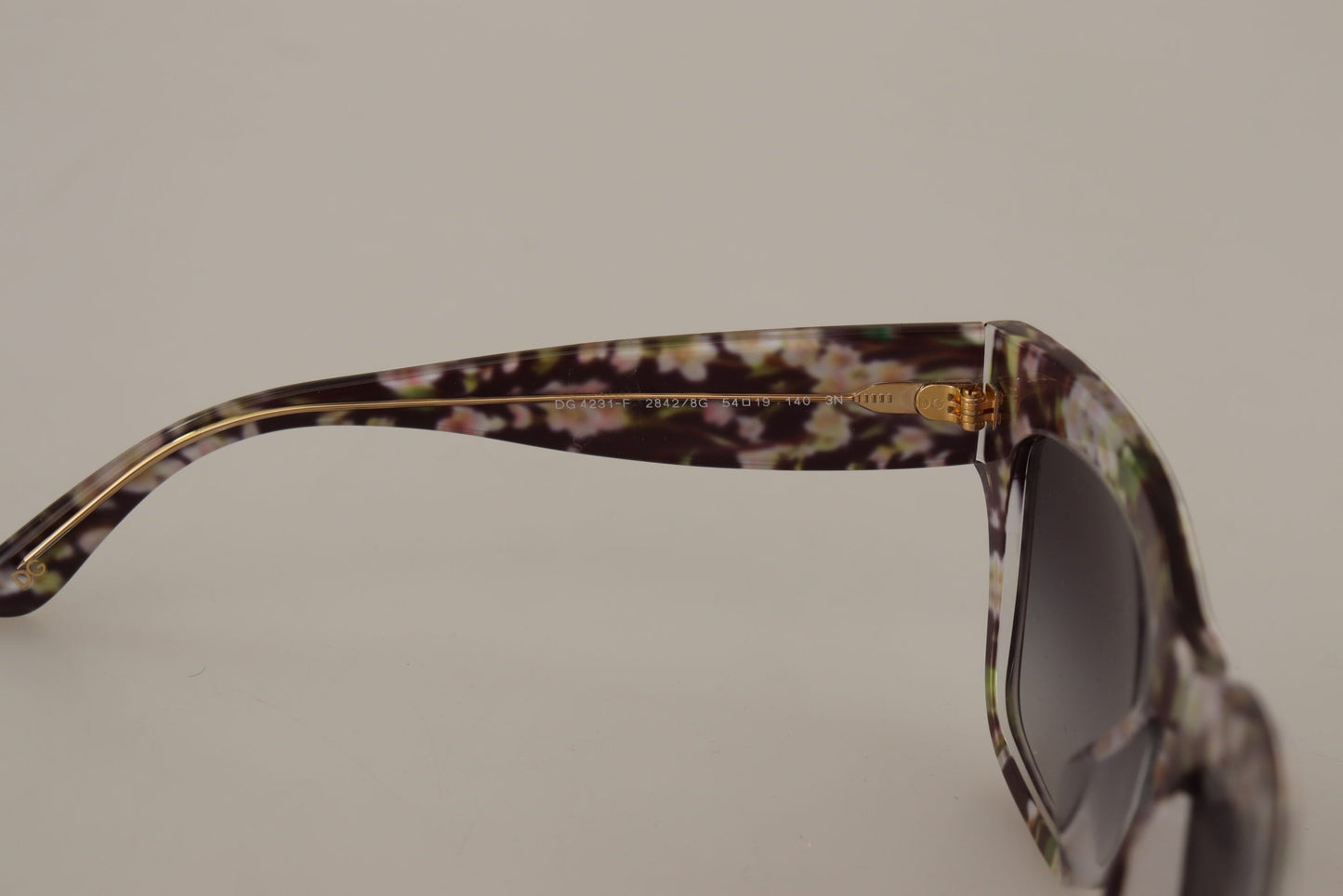 Dolce & Gabbana Elegant Floral Pattern Pink Sunglasses