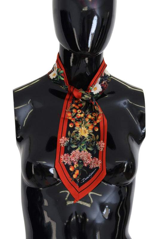 Dolce & Gabbana Chic Floral Silk Bandeau Scarf