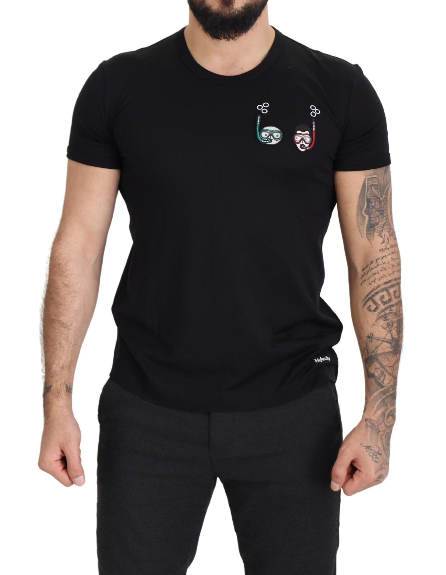 Dolce & Gabbana Elegant Embroidered Logo Tee