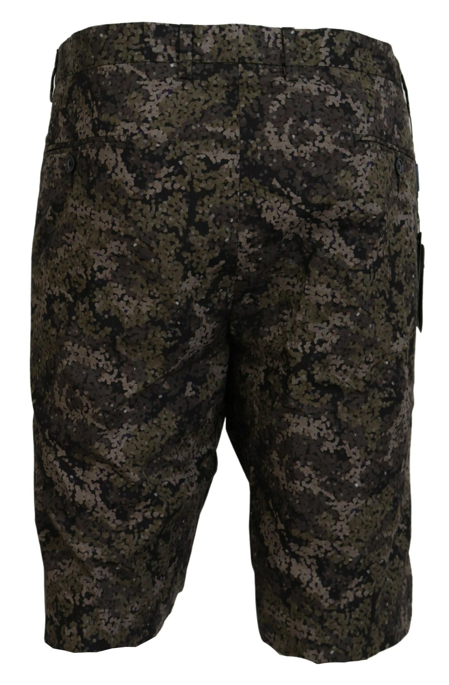 Dolce & Gabbana Elegant Military Print Cotton Shorts