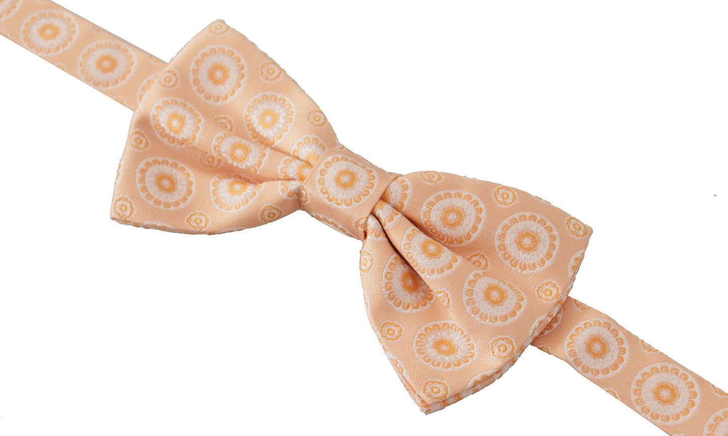 Dolce & Gabbana Elegant Silk Orange Bow Tie