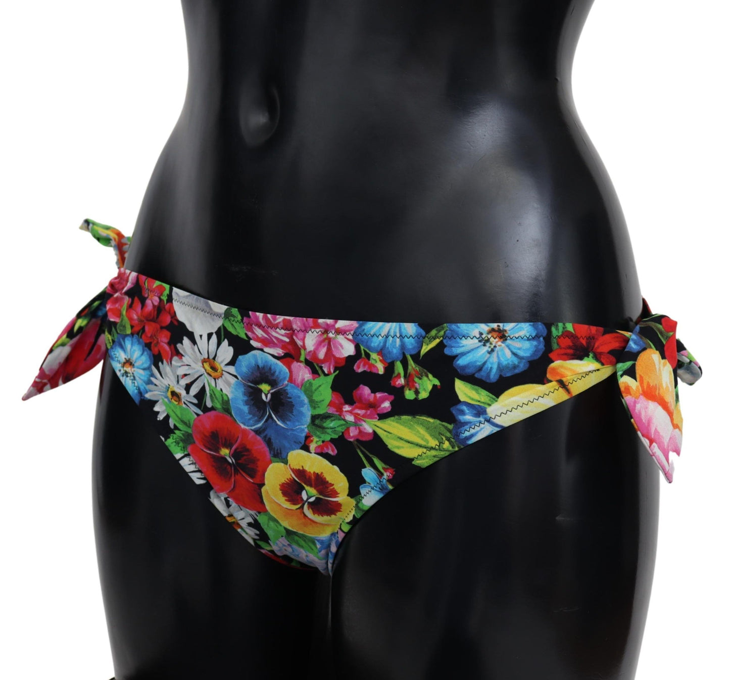 Dolce & Gabbana Vibrant Floral Tie-Side Bikini Bottoms