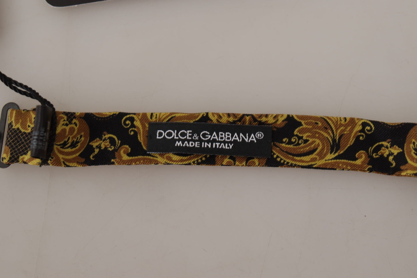 Dolce & Gabbana Elegant Silk Charcoal Bow Tie