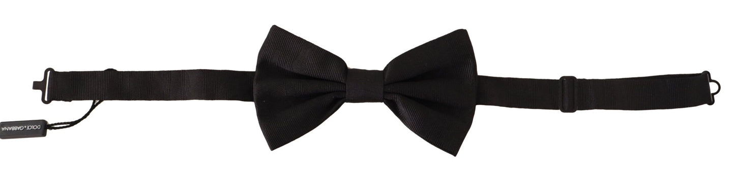 Dolce & Gabbana Elegant Silk Black Bow Tie