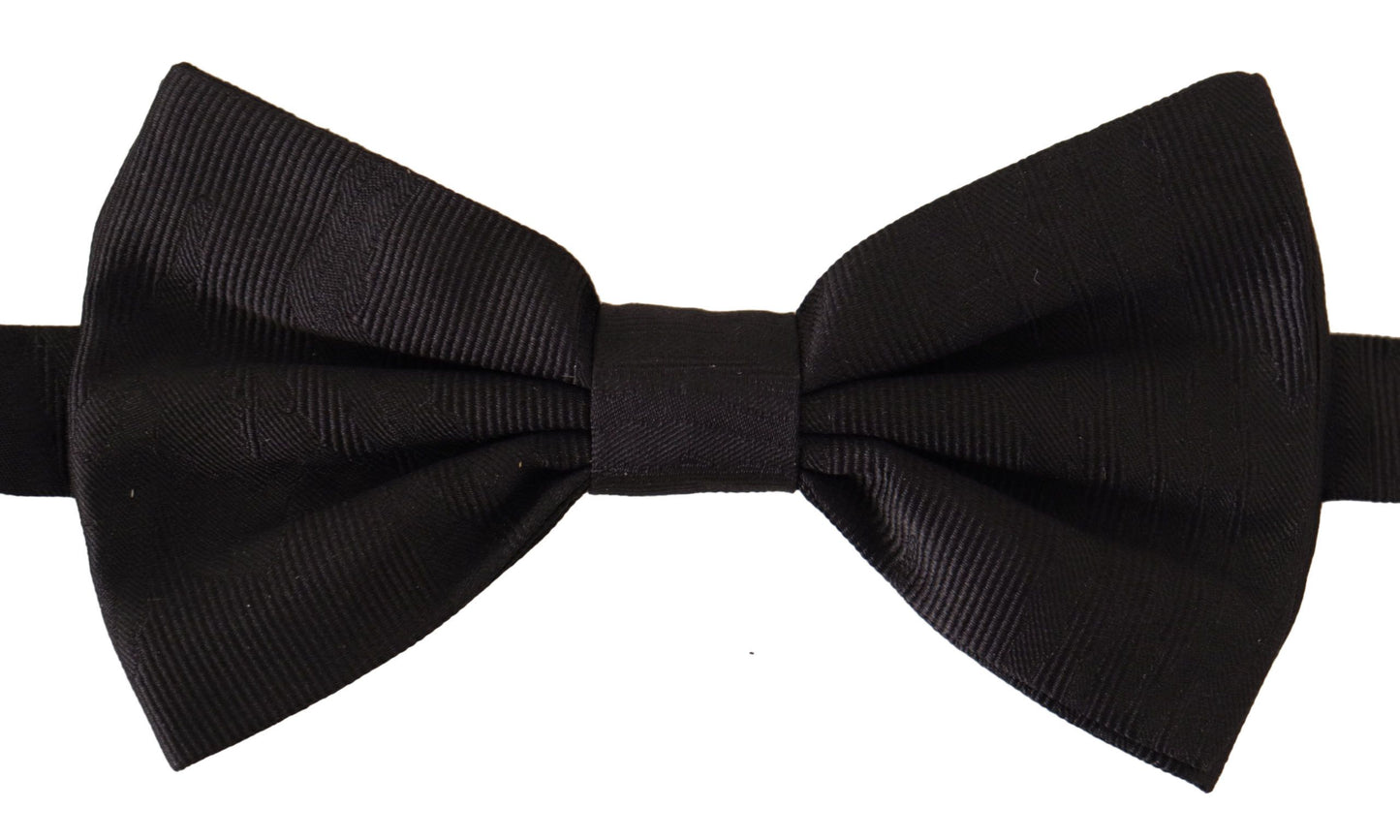 Dolce & Gabbana Elegant Silk Black Bow Tie