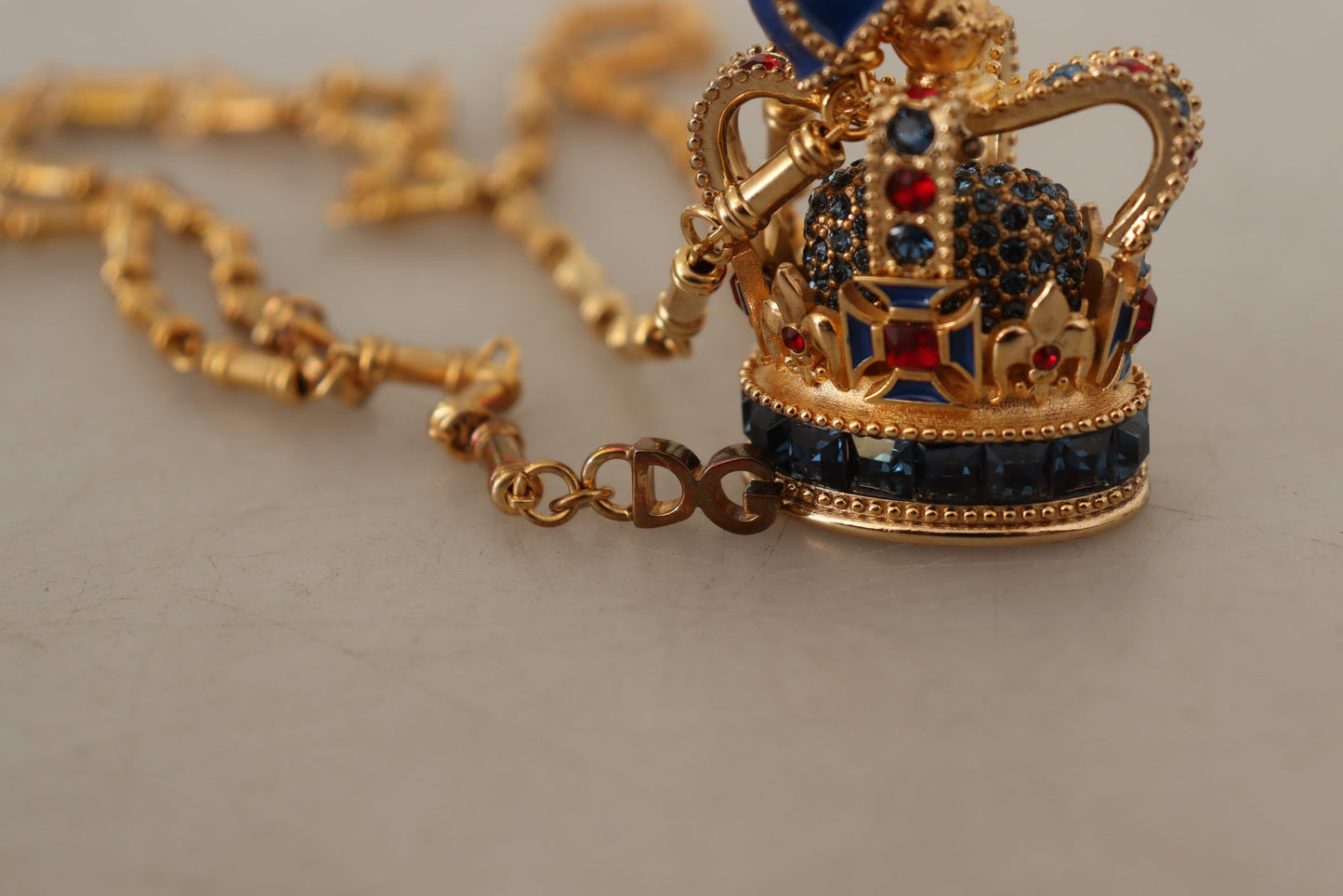 Dolce & Gabbana Regal Crown Pendant Necklace in Gold