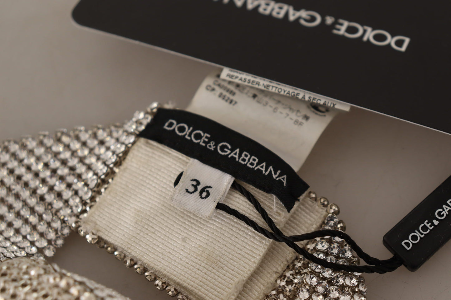 Dolce & Gabbana Elegant Crystal Choker Necklace - Silver