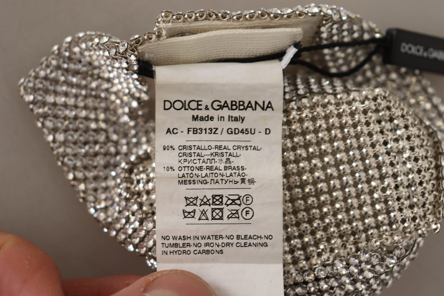 Dolce & Gabbana Elegant Crystal Choker Necklace - Silver