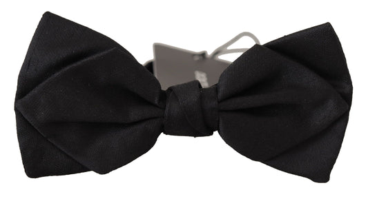 Dolce & Gabbana Elegant Black Silk Bow Tie for Men