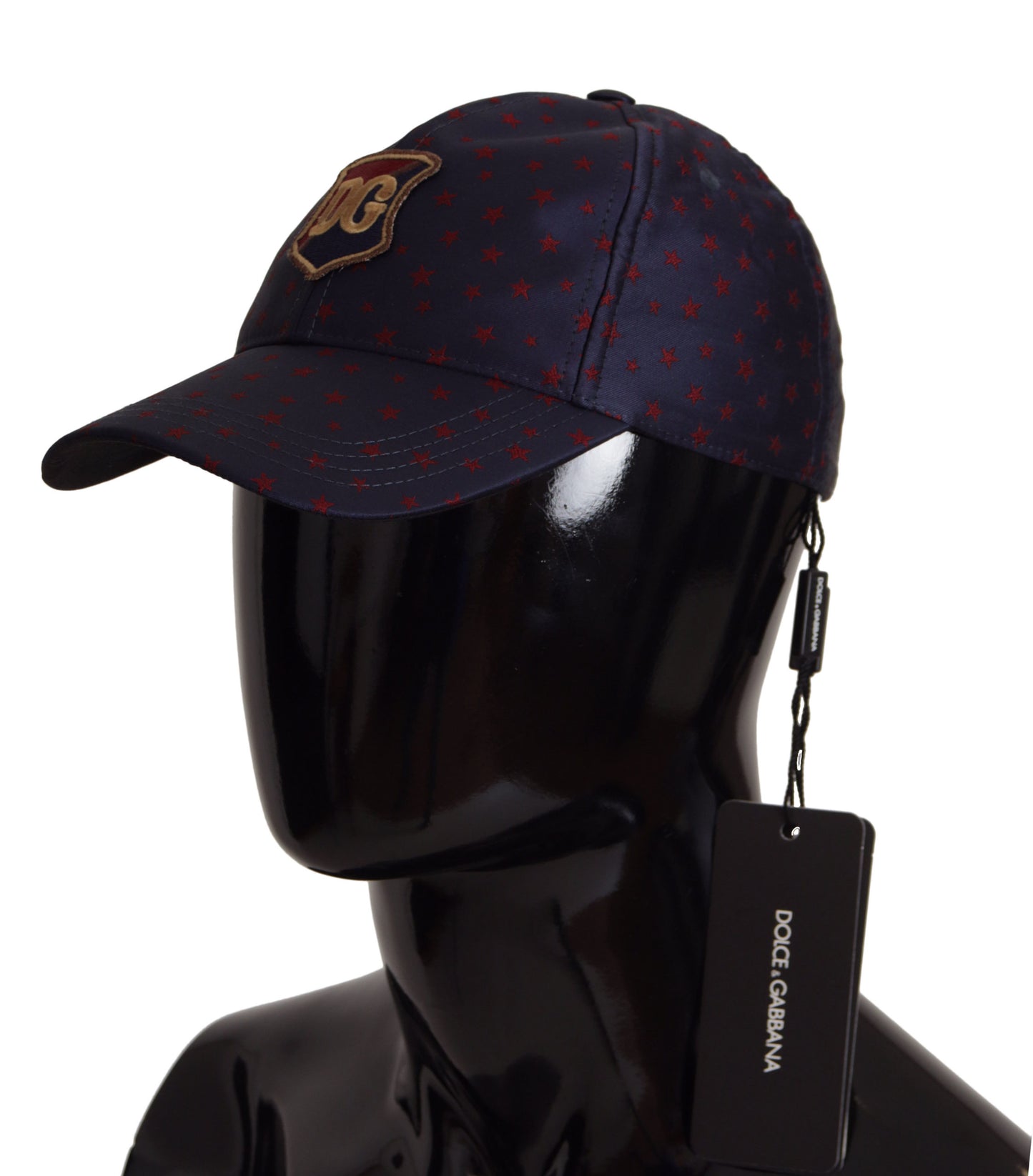 Dolce & Gabbana Blue Red Stars Logo Baseball Men Capello Hat