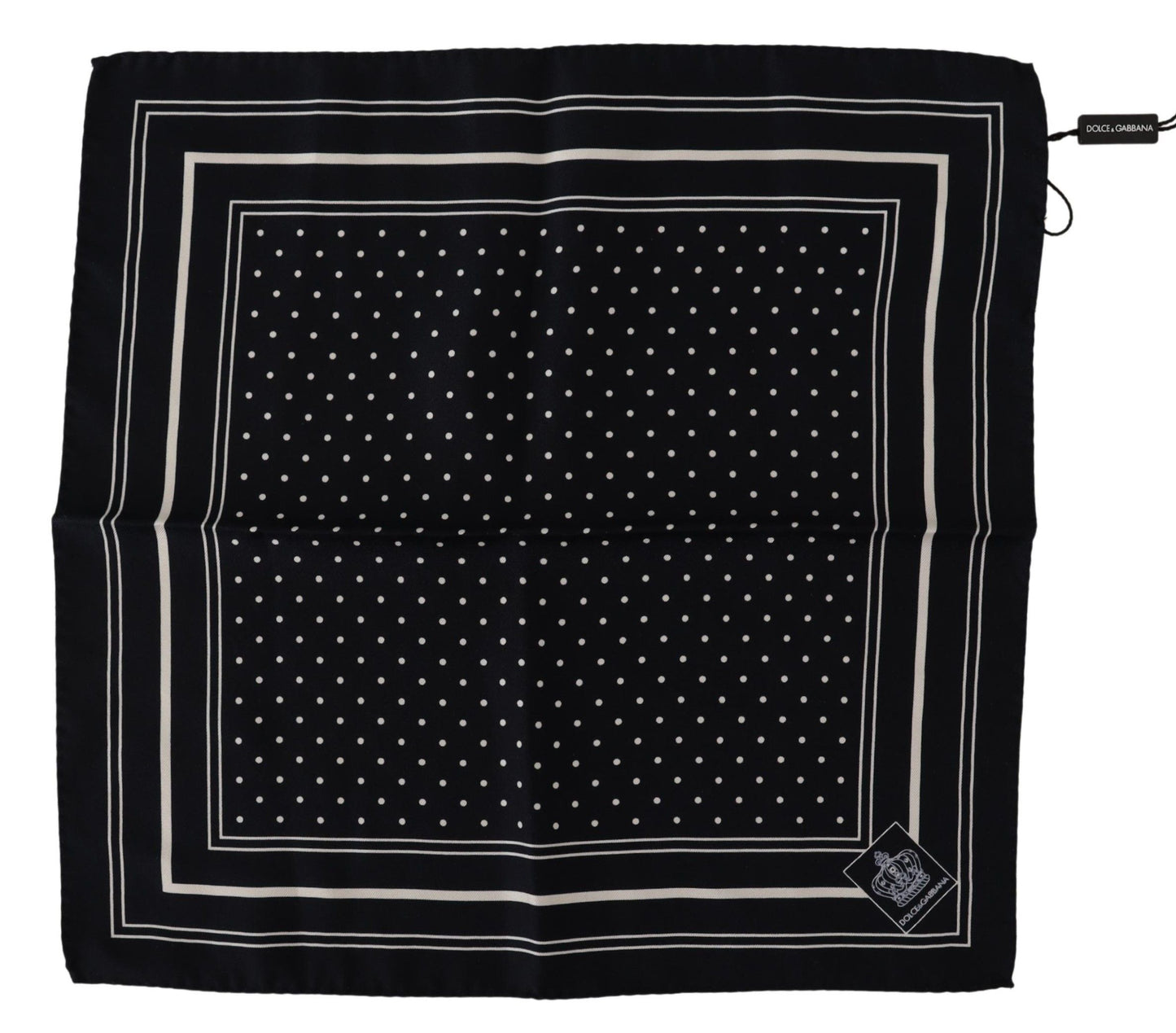 Dolce & Gabbana Elegant Silk Dot Print Pocket Square