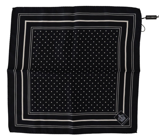 Dolce & Gabbana Elegant Silk Dot Print Pocket Square