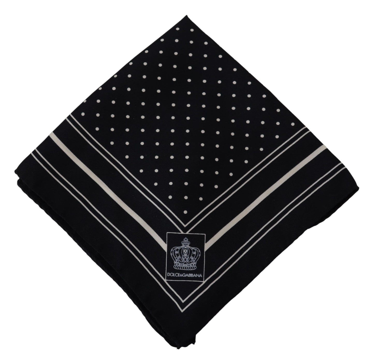 Dolce & Gabbana Elegant Silk Dot Print Pocket Square