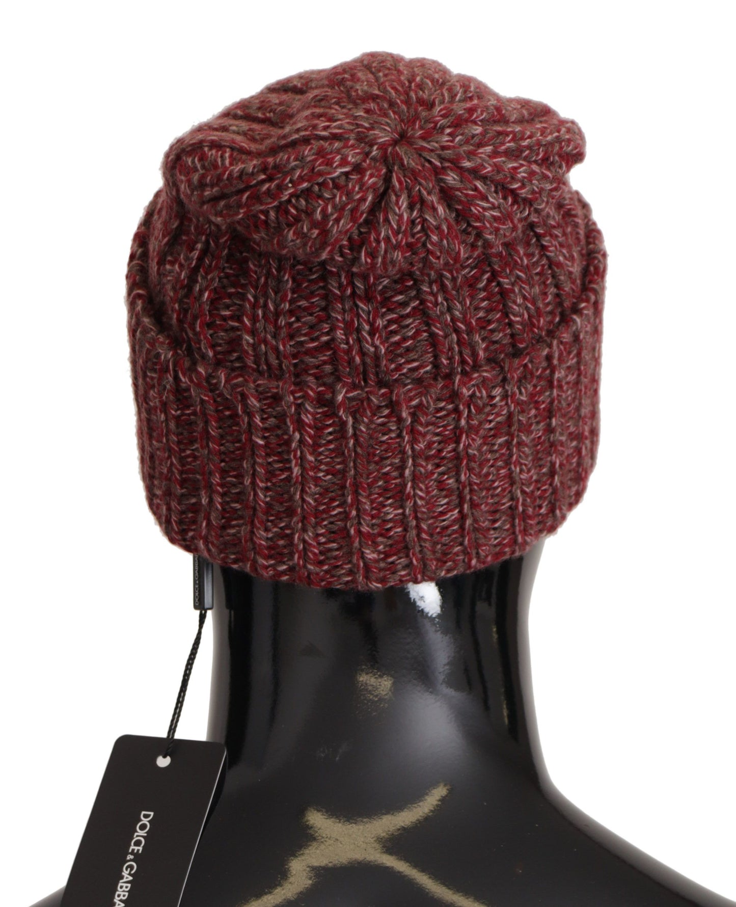 Dolce & Gabbana Bordeaux Cashmere Blend Beanie Hat