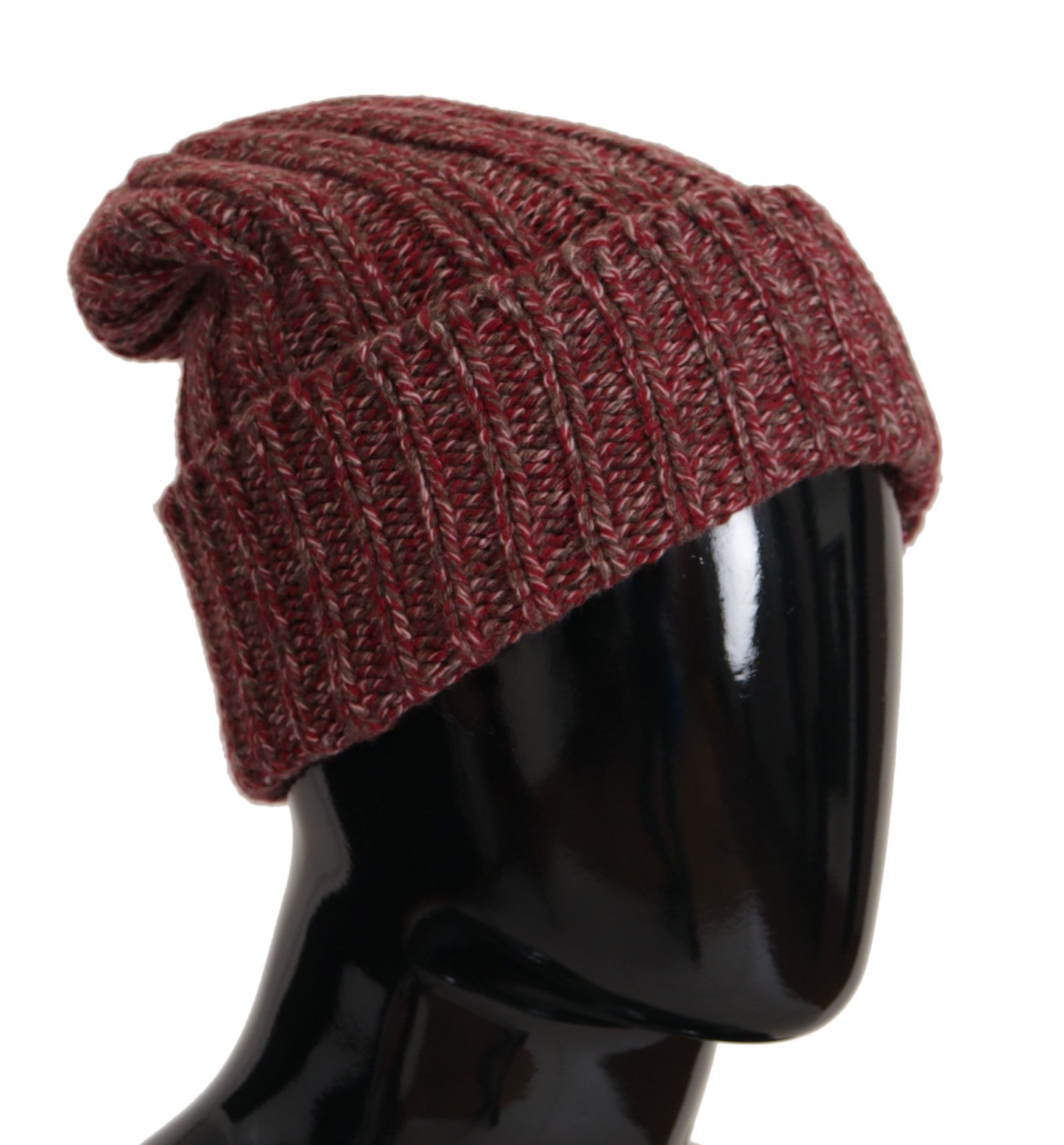 Dolce & Gabbana Bordeaux Cashmere Blend Beanie Hat