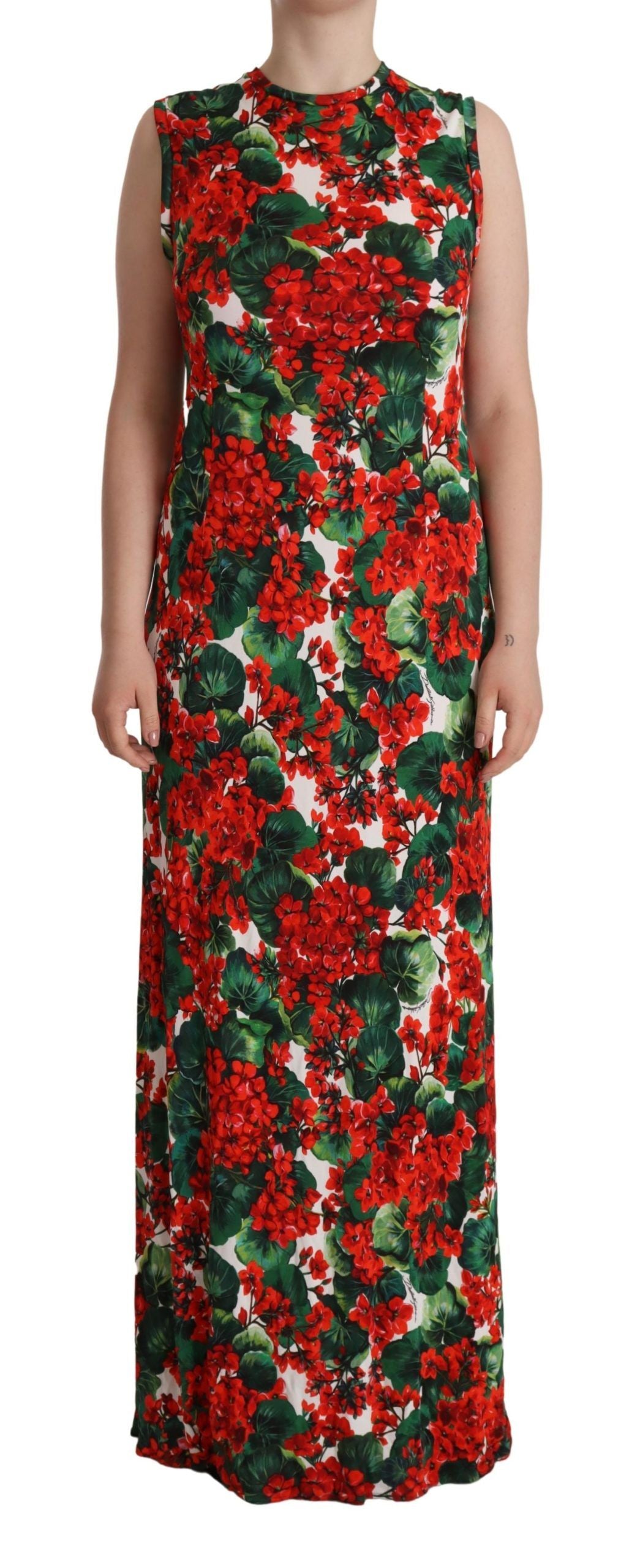 Dolce & Gabbana Elegant Floral Sheath Long Dress