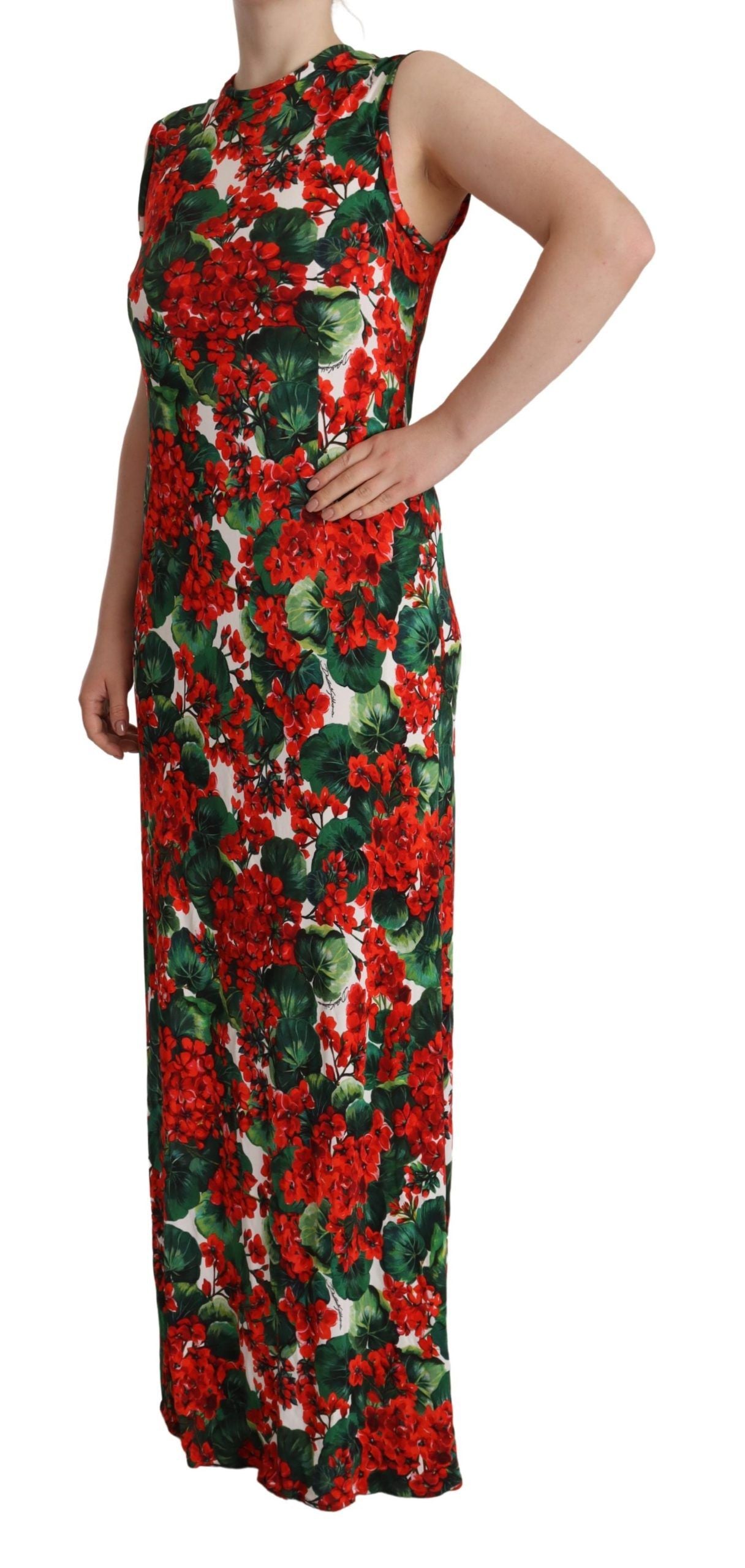 Dolce & Gabbana Elegant Floral Sheath Long Dress