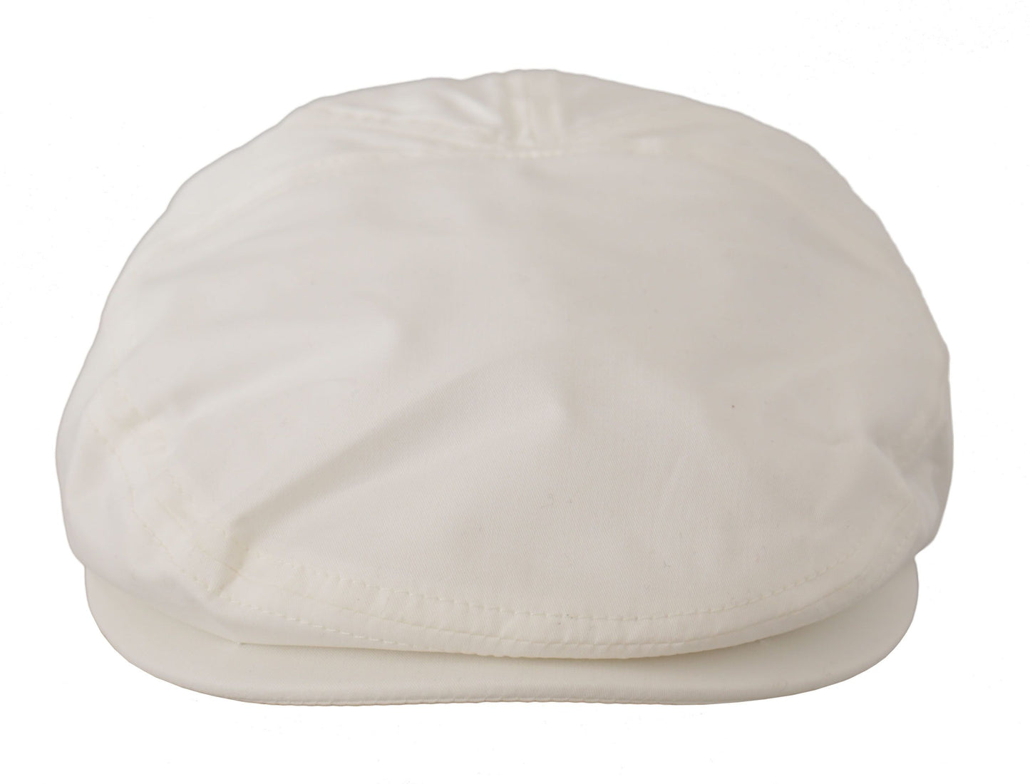 Dolce & Gabbana Chic White Newsboy Cap Cotton Blend