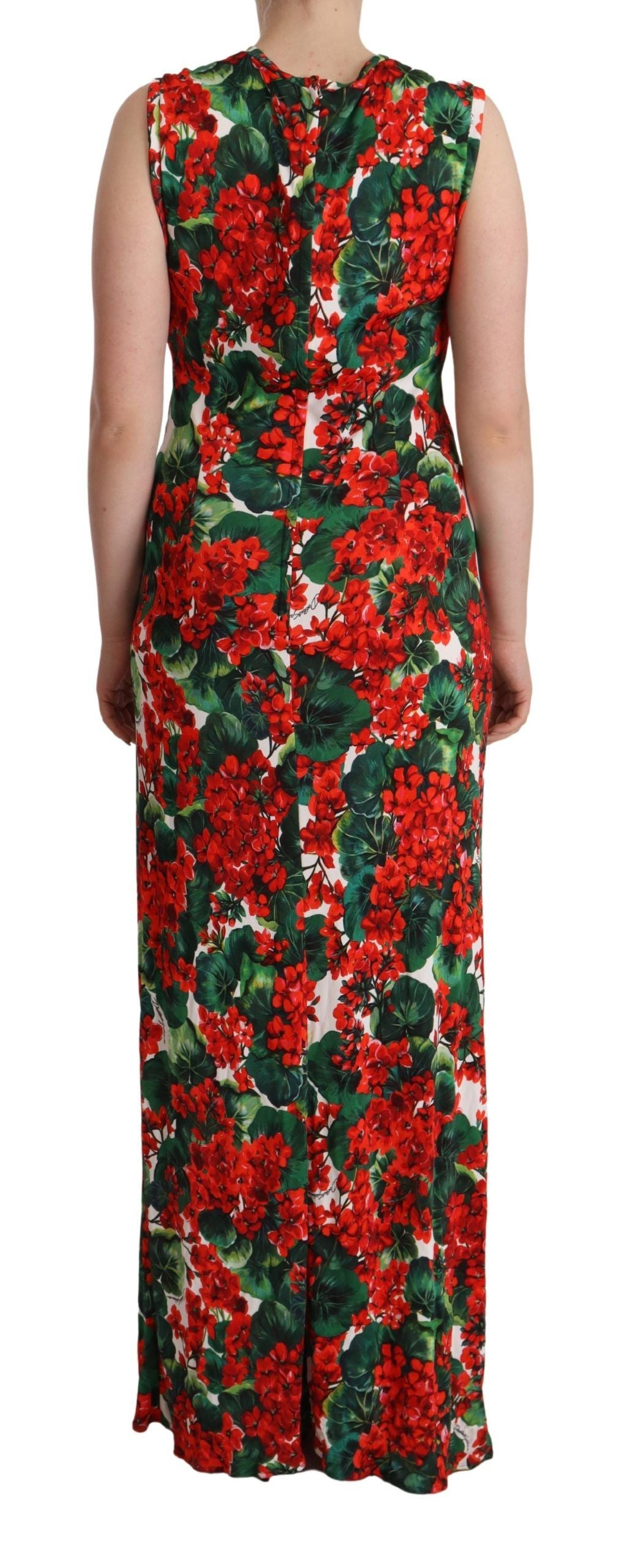 Dolce & Gabbana Elegant Floral Sheath Long Dress