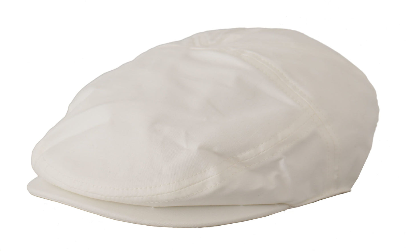 Dolce & Gabbana Chic White Newsboy Cap Cotton Blend