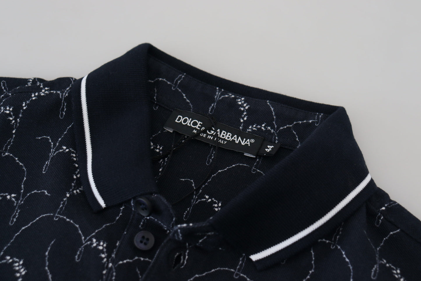 Dolce & Gabbana Regal Blue Cotton Polo Tee