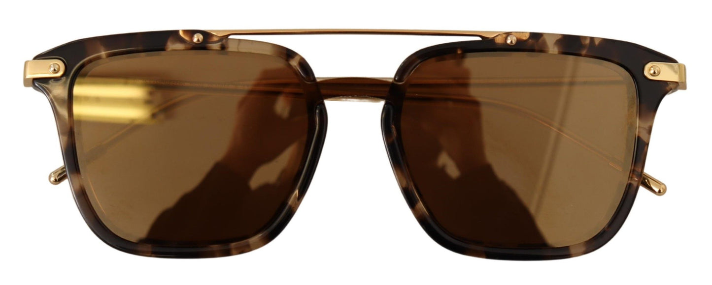 Dolce & Gabbana Elegant Brown and Gold Men's Sunglasses