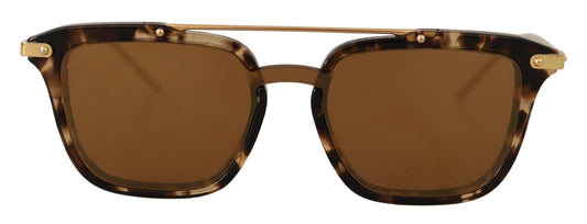 Dolce & Gabbana Elegant Brown and Gold Men's Sunglasses