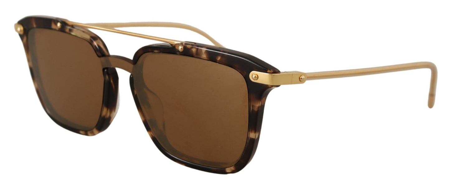 Dolce & Gabbana Elegant Brown and Gold Men's Sunglasses