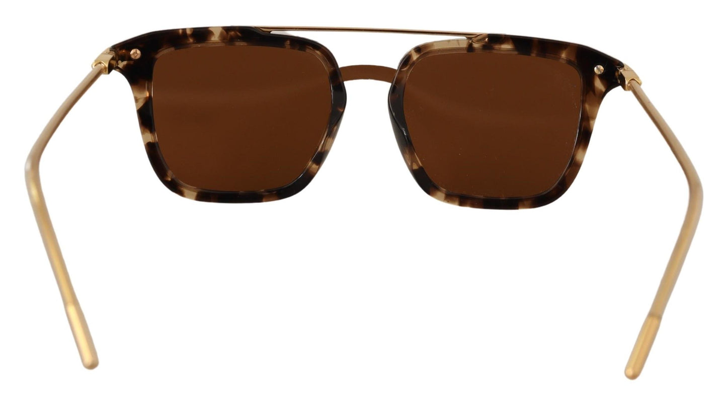 Dolce & Gabbana Elegant Brown and Gold Men's Sunglasses