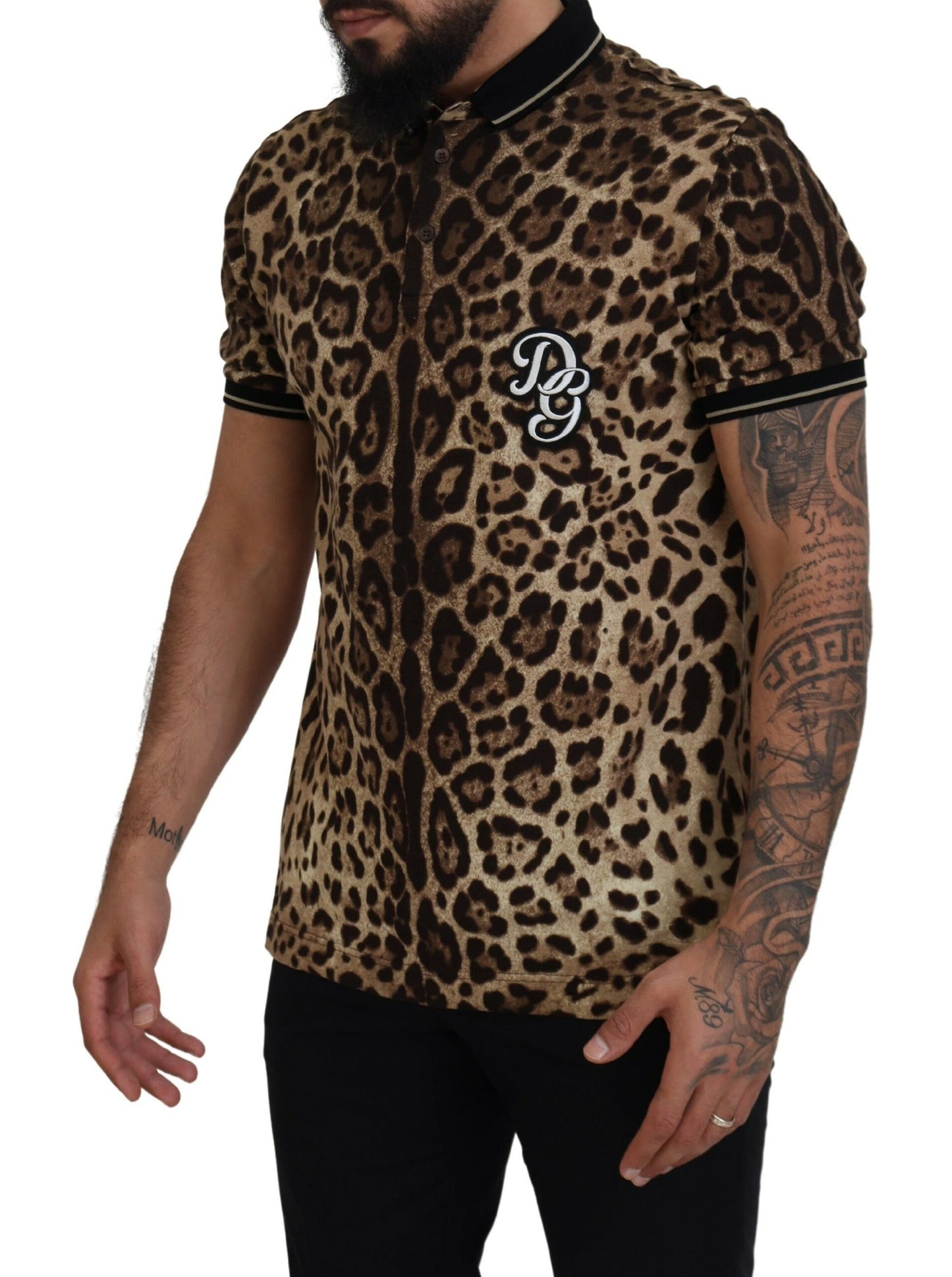 Dolce & Gabbana Leopard Print Cotton Casual Tee