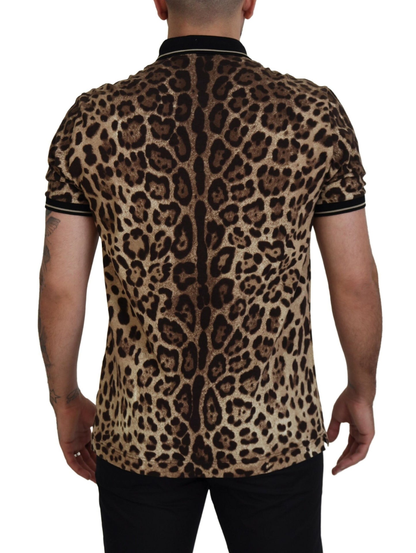 Dolce & Gabbana Leopard Print Cotton Casual Tee