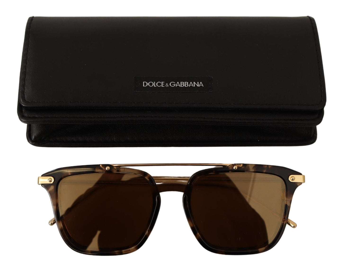 Dolce & Gabbana Elegant Brown and Gold Men's Sunglasses