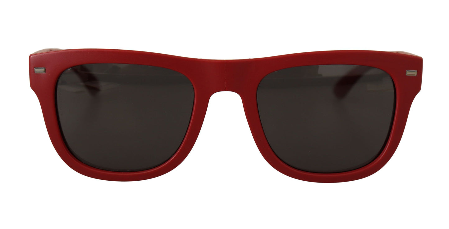 Dolce & Gabbana Elegant Red Full-Frame Designer Sunglasses