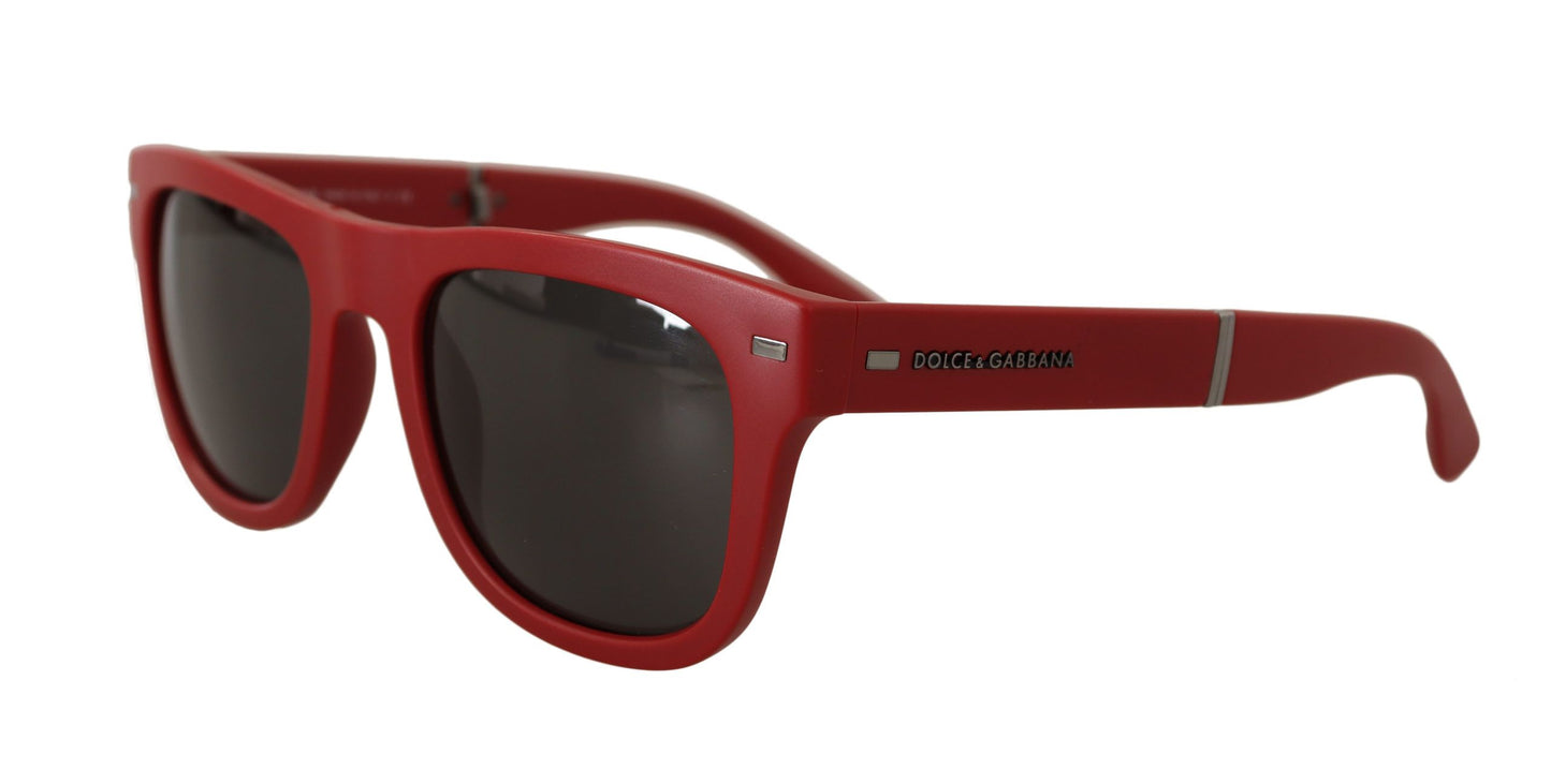 Dolce & Gabbana Elegant Red Full-Frame Designer Sunglasses