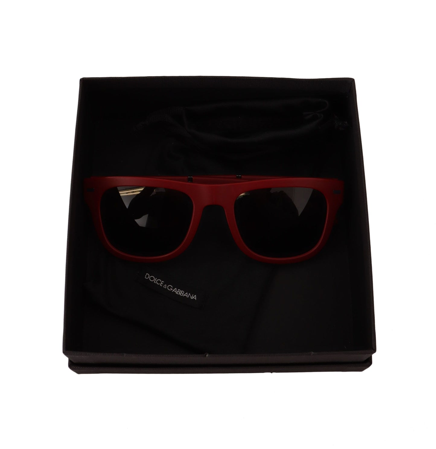 Dolce & Gabbana Elegant Red Full-Frame Designer Sunglasses