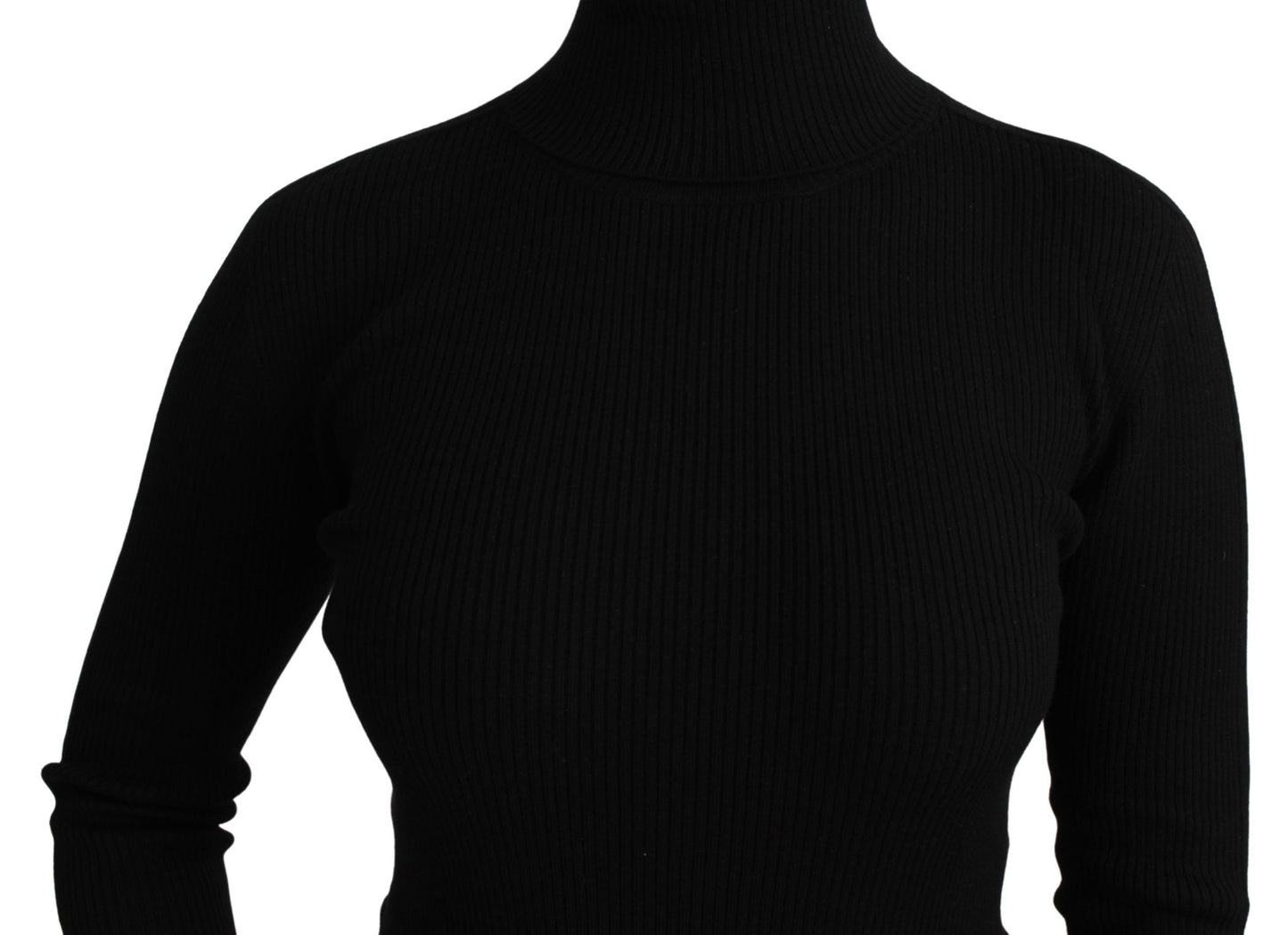 Dolce & Gabbana Elegant Black Wool Turtleneck Sweater