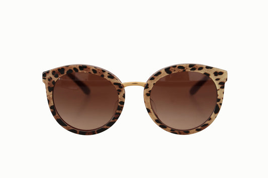 Dolce & Gabbana Elegant Leopard Oval Sunglasses