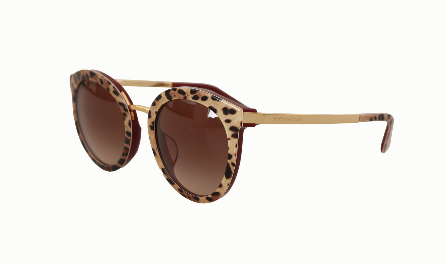 Dolce & Gabbana Elegant Leopard Oval Sunglasses