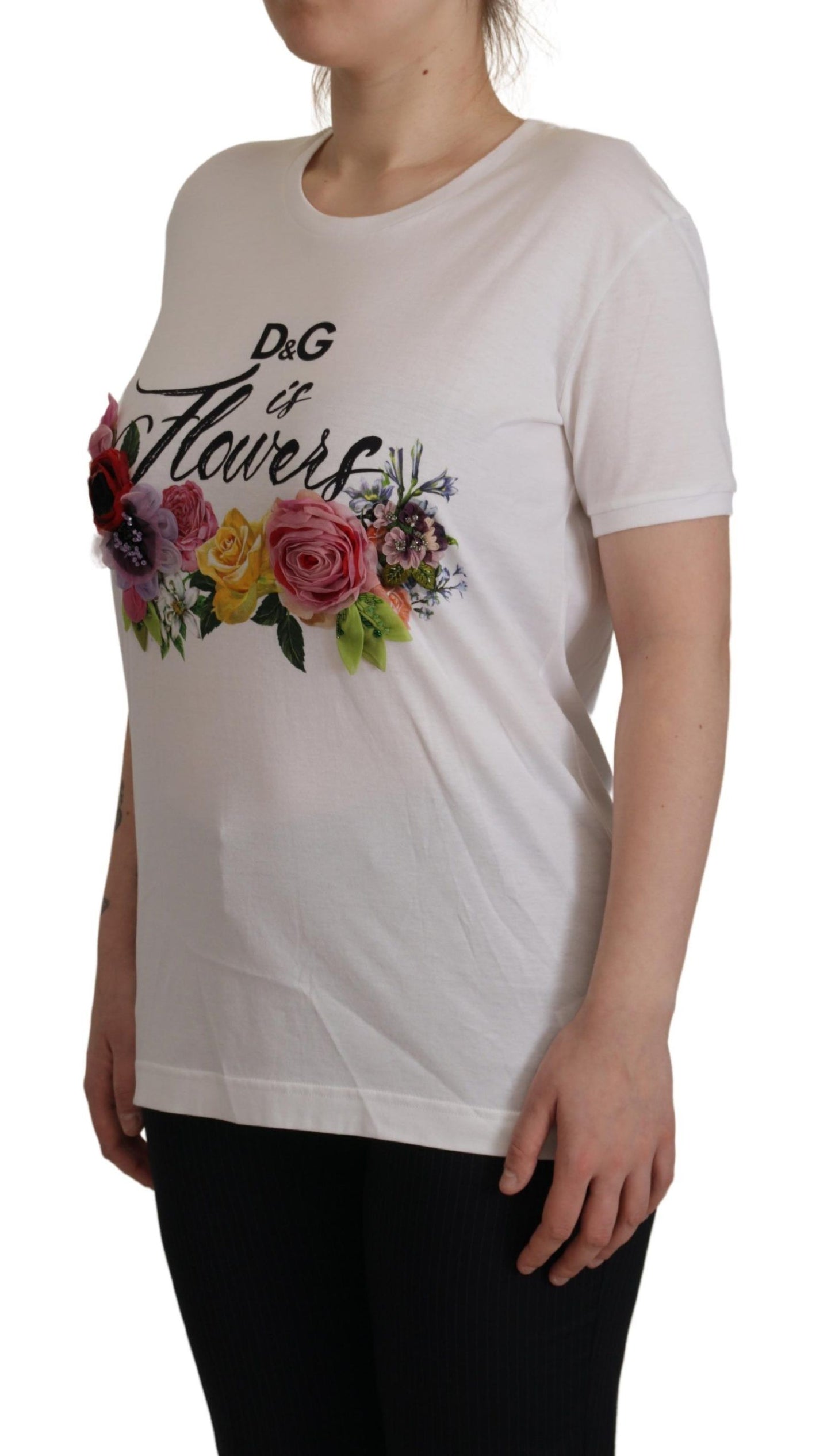 Dolce & Gabbana Chic Floral Print Cotton Tee for Her