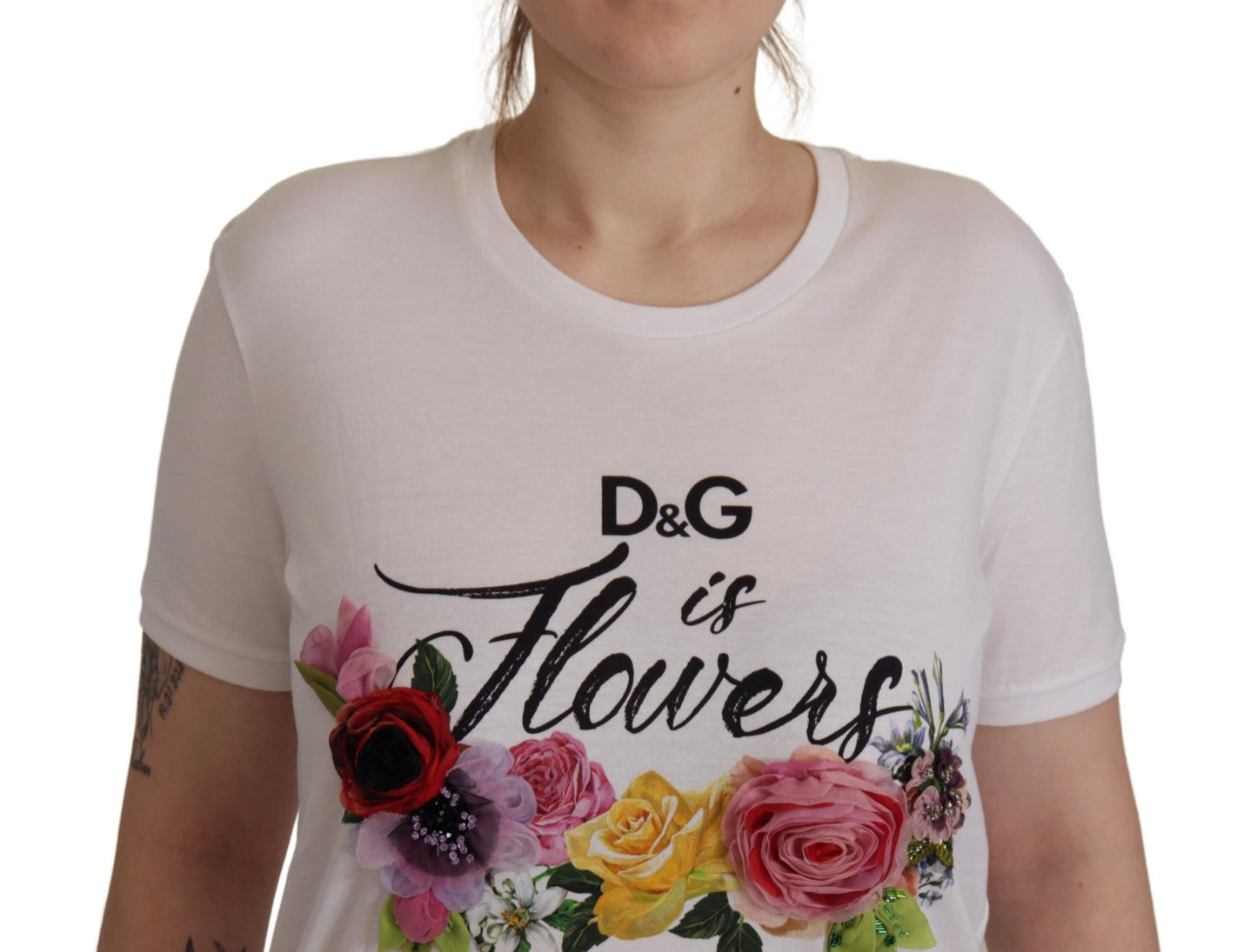 Dolce & Gabbana Chic Floral Print Cotton Tee for Her