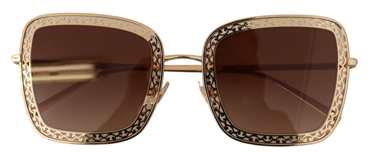 Dolce & Gabbana Elegant Gold Square Women's Sunglasses