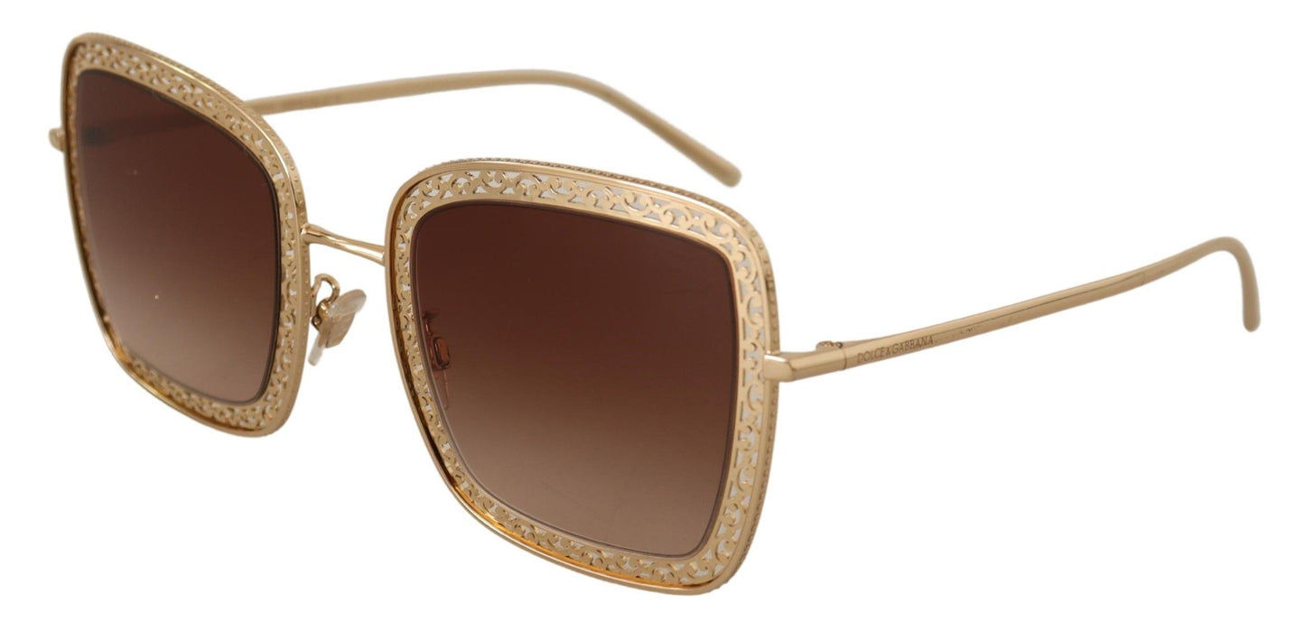 Dolce & Gabbana Elegant Gold Square Women's Sunglasses