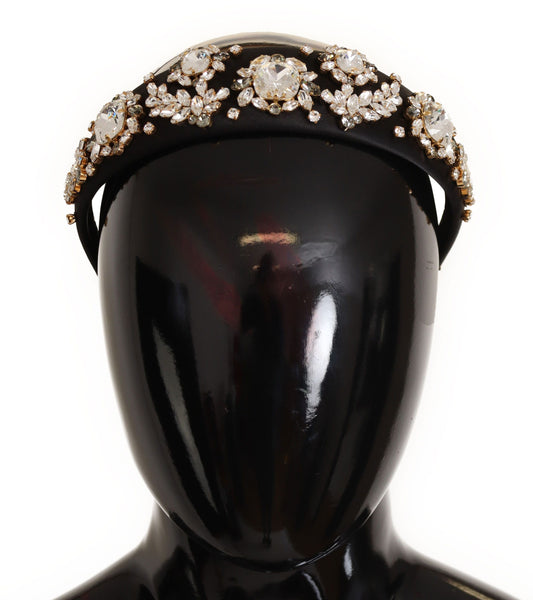 Dolce & Gabbana Elegant Crystal Silk Headband Diadem