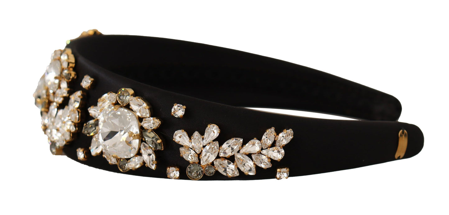 Dolce & Gabbana Elegant Crystal Silk Headband Diadem