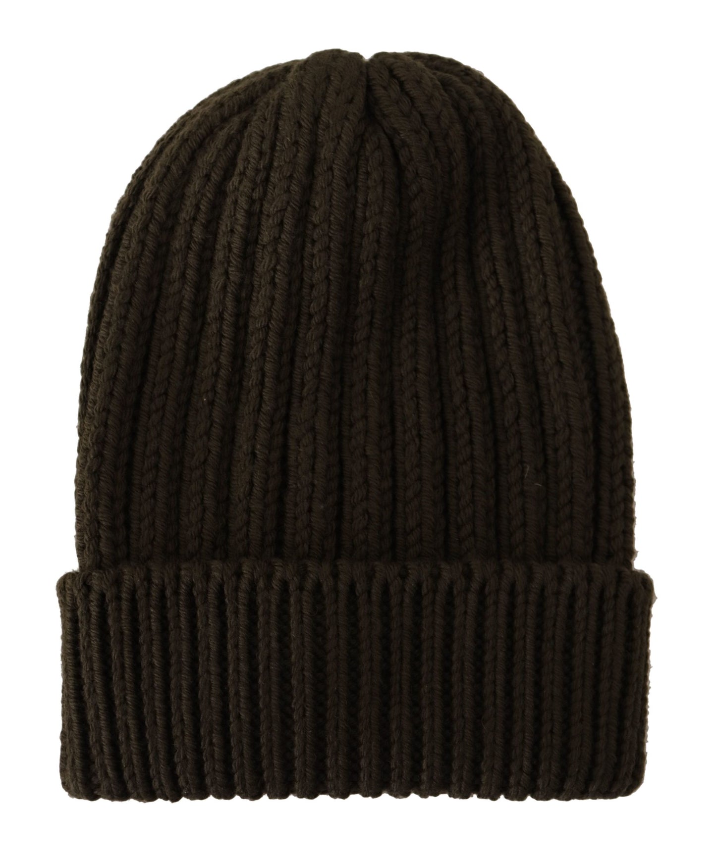 Dolce & Gabbana Elegant Dark Green Wool Beanie